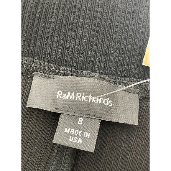 R&M Richards Black Sleeveless Crinkle Dress Size 8 NWT - Picture 6 of 8